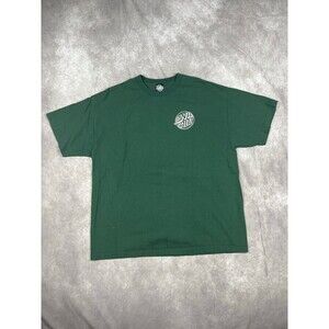 VINTAGE Santa Cruz Skateboards Men T-Shirt 2XL Green Y2K Logo Dot Adult Tee